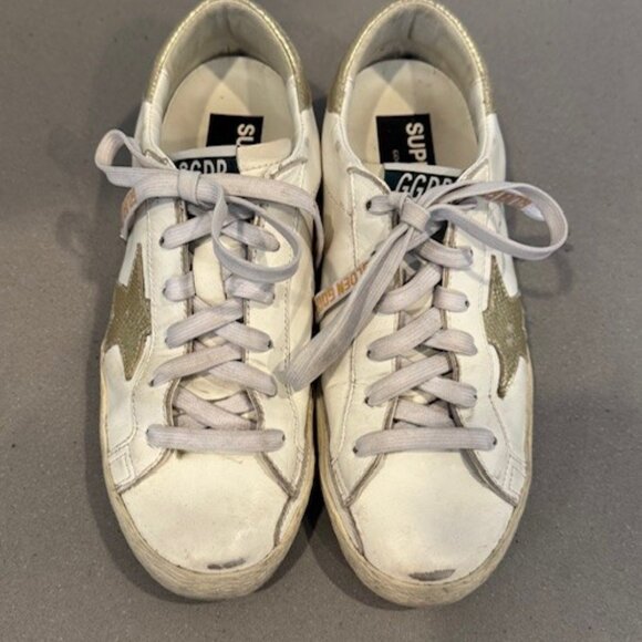 Women  Super Star sz 39 gold / white